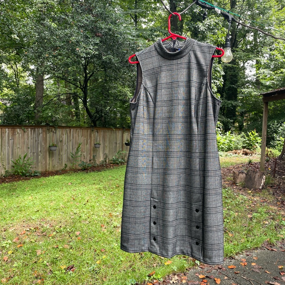 Sleeveless Gray Plaid APT 9 Dress